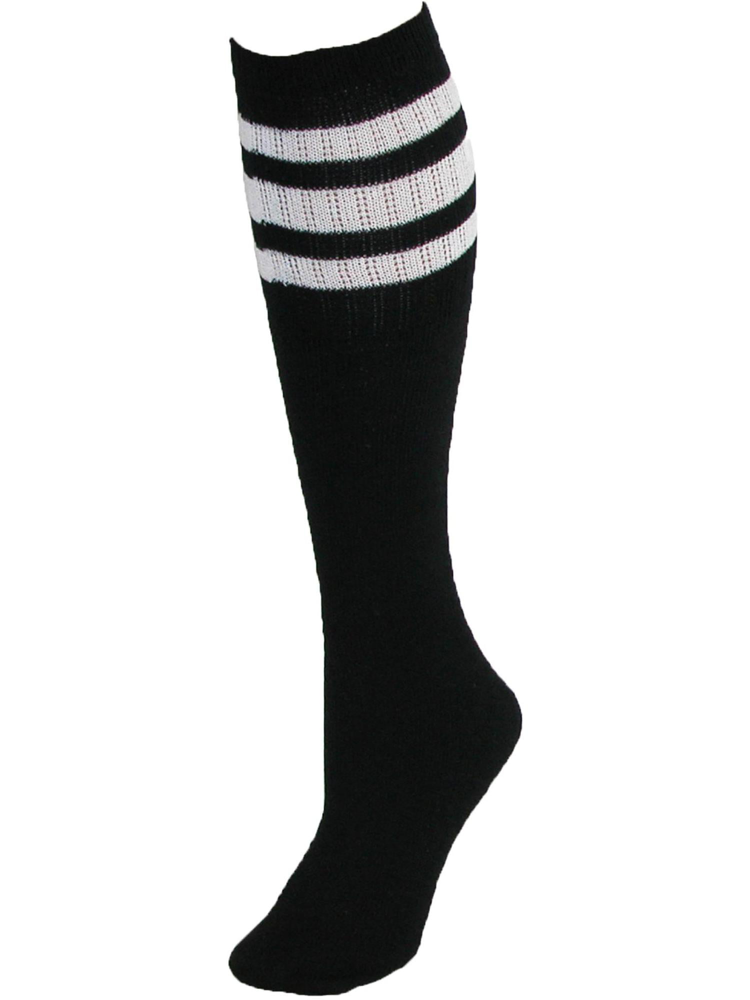 CTM® Striped Top Ribbed Tube Socks (4 Pair Pack) - Walmart.com