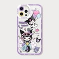 thumbnail image 3 of Bonita funda de teléfono Sanrio Kuromi Cinnamoroll para IPhone 15 Pro Max 14 11 12 13 Mini XR XS 7 8 6 6S Plus SE 2020 2022, cubierta transparente, 3 of 5