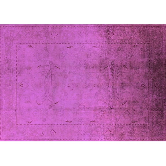 Ahgly Company Indoor Rectangle Oriental Purple Traditional Area Rugs, 3' x 5'