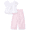 Thistle Morning, variant on Toddler Girls' Striped Top and Wide Leg Pants Set, 2-Piece, Sizes 12M-5T
