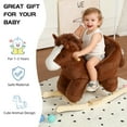 thumbnail image 3 of Alvantor Kids Plush Ride-On Horse with Music & Wooden Base, Ideal for Toddlers, 3 of 8