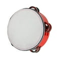 thumbnail image 5 of Tambourines,Wooden Tambourines Adults Drum Bell Double Rows,Hand Held Drum Bell Birch Metal Percussion,Percussion Musical Instrument Tambourine for Kids,Handheld Tambourine 6inch Red, 5 of 8