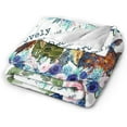 thumbnail image 2 of Sea Turtle Blanket Soft Cozy Christian Turtle Floral Throw Blankets Sea Turtle Decor Fleece Plush Bedding Blanket Turtle Gifts for Women Girls Kids Adults Bed 50"X60", 2 of 6