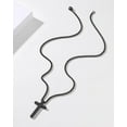 thumbnail image 4 of Men's Black Cross Necklace with Bible Verse Joshua 1:9 Birthday Gift for Son, Grandson, Nephew, or Friend, 4 of 5