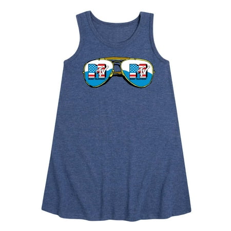 

MTV Logo - Americana Aviators - Toddler and Youth Girls A-line Dress