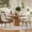 OAKBeige4PCS, variant on Katboc 47.24" 5/7PCS Dining Table Set, Round MDF Farmhouse Table & Set of 4/6 velvet Dining Chairs for Kitchen, Dining Room, Living Room