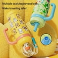 thumbnail image 4 of 24oz Stainless Steel Whale Fountain Tumbler with Handle – Two Lids, Spill-Proof, Dishwasher Safe, Cute & Perfect for Kids, Teens, and Adults, 4 of 10