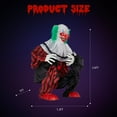 thumbnail image 7 of Ktaxon Clown Animated Animatronic Decoration Creepy Halloween Squatting Shaking Clown w/ Pre-Recorded Screaming, 7 of 7