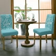 thumbnail image 5 of Chair Covers for Dining Room Set of 6,Let Snow Words on Blue Background Stretch Seat Protector Removable Washable Chairs Slipcovers for Kitchen Banquet Wedding Hotel,Winter Snowflakes, 5 of 6