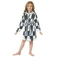thumbnail image 6 of FORMRS Niños Bathrobe Unisex Hooded Robe Soft Plush Pajamas Sleepwear, Size 10-12T, Blue Cat Stars, 6 of 7