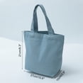 thumbnail image 2 of Uxcell Sac Fourre-Tout en Toile avec Poignée Petit Sac à Main Réutilisable Sacs de Magasinage Bleu, 2 of 5