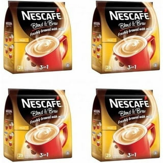 4 Packs Nescafe 3 in 1 Stronger taste than Original Nescafe 3 in 1 Rich  Instant Coffee Lebih Kaw Premix Coffee Serve in Cold or Hot 25 Sticks/25  Serving 25 Count (Pack of 4) 