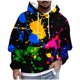 thumbnail image 2 of Sudadera con capucha para hombre, estilo casual, con cuello redondo, estampado, manga larga, blusa de poliéster, 2 of 5