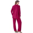 thumbnail image 3 of Roaman's Women's Plus Size Two-Piece V-Neck Velour Set, 3 of 6