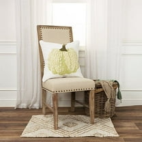 Rizzy Home Harvest Ivory/Green Pumpkin Cotton 20"x20" Poly Filled Decorative Throw Pillow