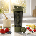 thumbnail image 5 of Sm:)e 24 oz Green Protein Shaker Bottle with Shaker Balls & Mixing Grids, 5 of 10