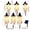 A, variant on Solar Ghost Stake Lights Halloween Yard Decor with Witch Hat Warm LED Waterproof Outdoor Garden Lawn Pathway Landscape Lights 6 Pack A
