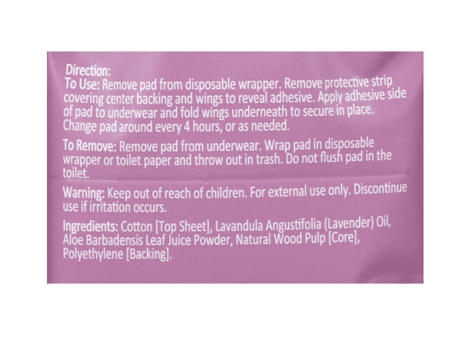 BPure Lavender and Aloe Infused Regular Pads, 10 ct.