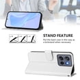 thumbnail image 6 of Wallet Case Compatible for Motorola Moto G Stylus 5G 2025, PU Leather Magnetic Closure Protective Flip Folio Case with 3 Card Holder and Wrist Strap Cover Women Men,White, 6 of 9
