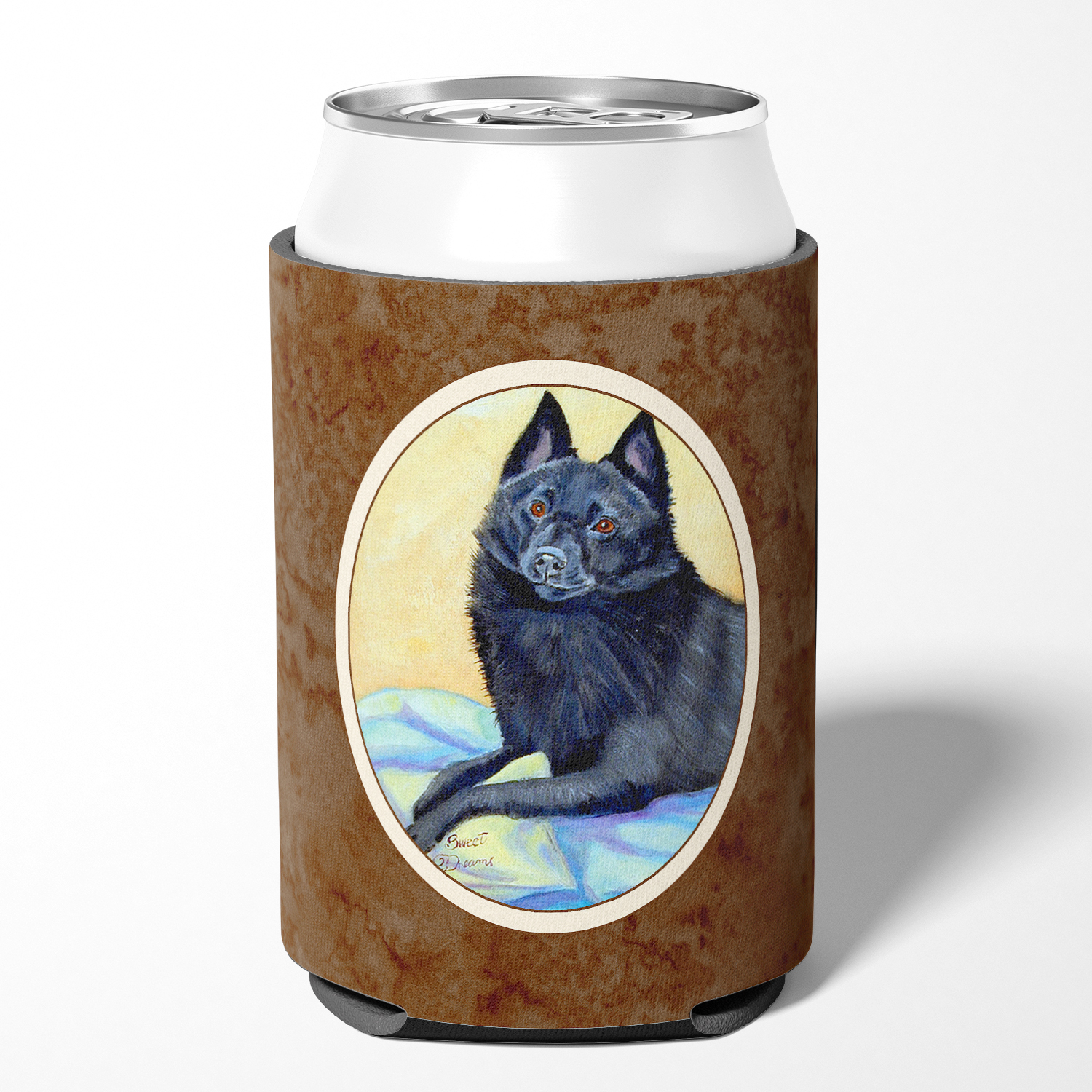 Caroline's Treasures 7152CC Schipperke Sweet Dreams Can or Bottle Hugger, Can Hugger, multicolor