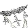 thumbnail image 4 of 2x Crystal Brooch Costume Jewelry Pretty Accessory Heart Wing And Cross Shaped, 4 of 8