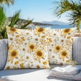 thumbnail image 4 of Country Watercolor Outdoor Pillow Covers Pack of 2 Sunflowers Yellow Green Leaf Vintage Waterproof Throw Pillow Covers Decorative Cushion Cases for Patio Garden Tent Balcony Couch 16x16 inch, 4 of 8