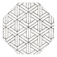 thumbnail image 3 of Unique Loom Matrix Trellis Collection Area Rug - Motif (5' 3" Octagon White/Gray), 3 of 7