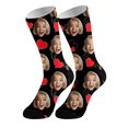 thumbnail image 2 of ZXLBBD Valentine's Day Mens Socks Stylish Heart Print Stockings for Fashionable Knee High Socks with Typography for Daily Wear Cozy Soft Funny Socks, 2 of 4