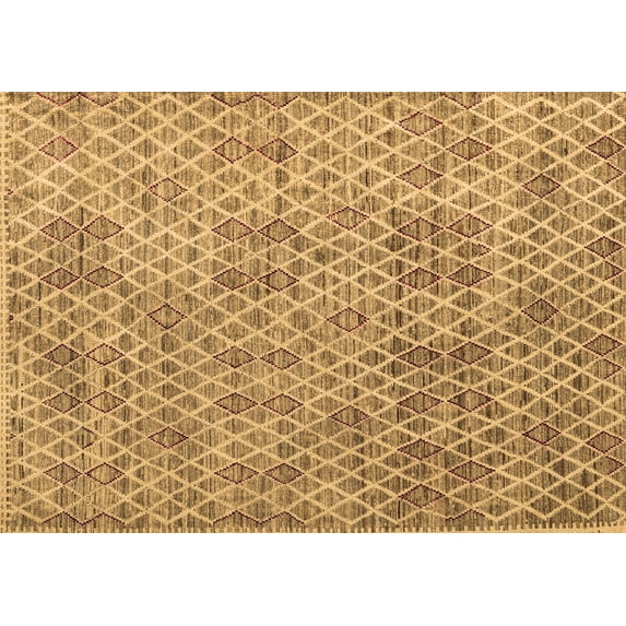 Ahgly Company Indoor Rectangle Abstract Brown Modern Area Rugs, 8' x 12'