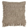 thumbnail image 1 of Fennco Styles Bohemian Woven Fringes Down Filled 18 x 18 Inch Cotton Throw Pillow with Case & Insert - Grey, 1 of 3