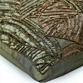 thumbnail image 2 of 22x22 inch (55x55 cm) Pillow Cover, Olive Green Throw Pillow Cover, Sequins Beaded Antique Botanical Pillow Cover, Art Silk Square Pillow case, Tropical - Green Camouflage, 2 of 9