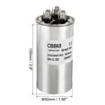 thumbnail image 2 of Uxcell 35+5uf 35/5MDF 370/440Fan Start Capacitor, CBB65 Circular Dual Run Capacitor with Connecting Terminal, 2 of 5