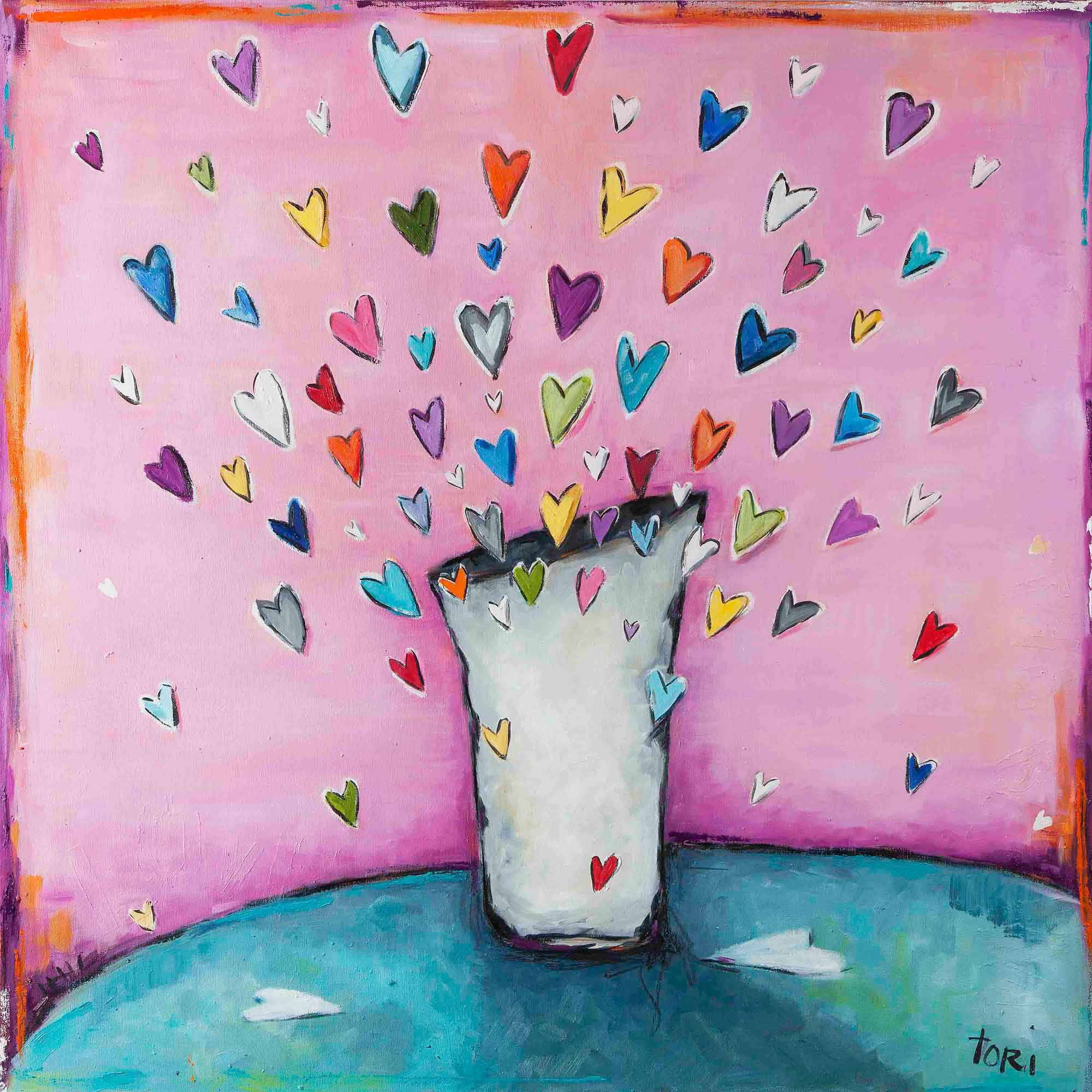 Marmont Hill "Filled to the Brim With Love" by Tori Campisi Painting Print on Canvas
