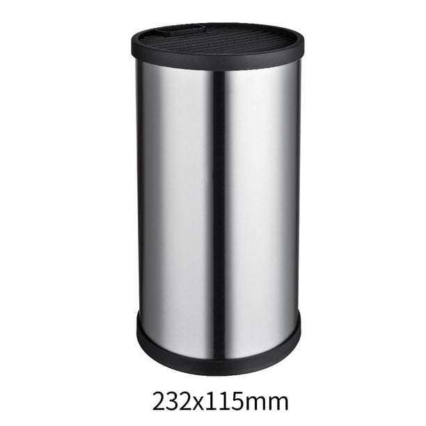 Stainless Steel Knife Block Set - Round Knife Holders With Drainage Holes - Bottom Knife Storage Organizer For Kitchen Countert