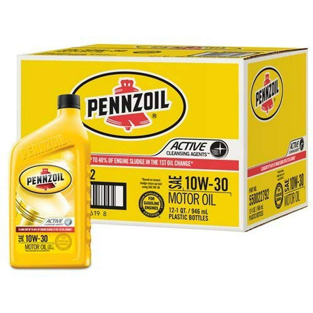 Pennzoil 10W30 Motor Oil (12pack / 1quart Bottles NEW FREE SHIPPING