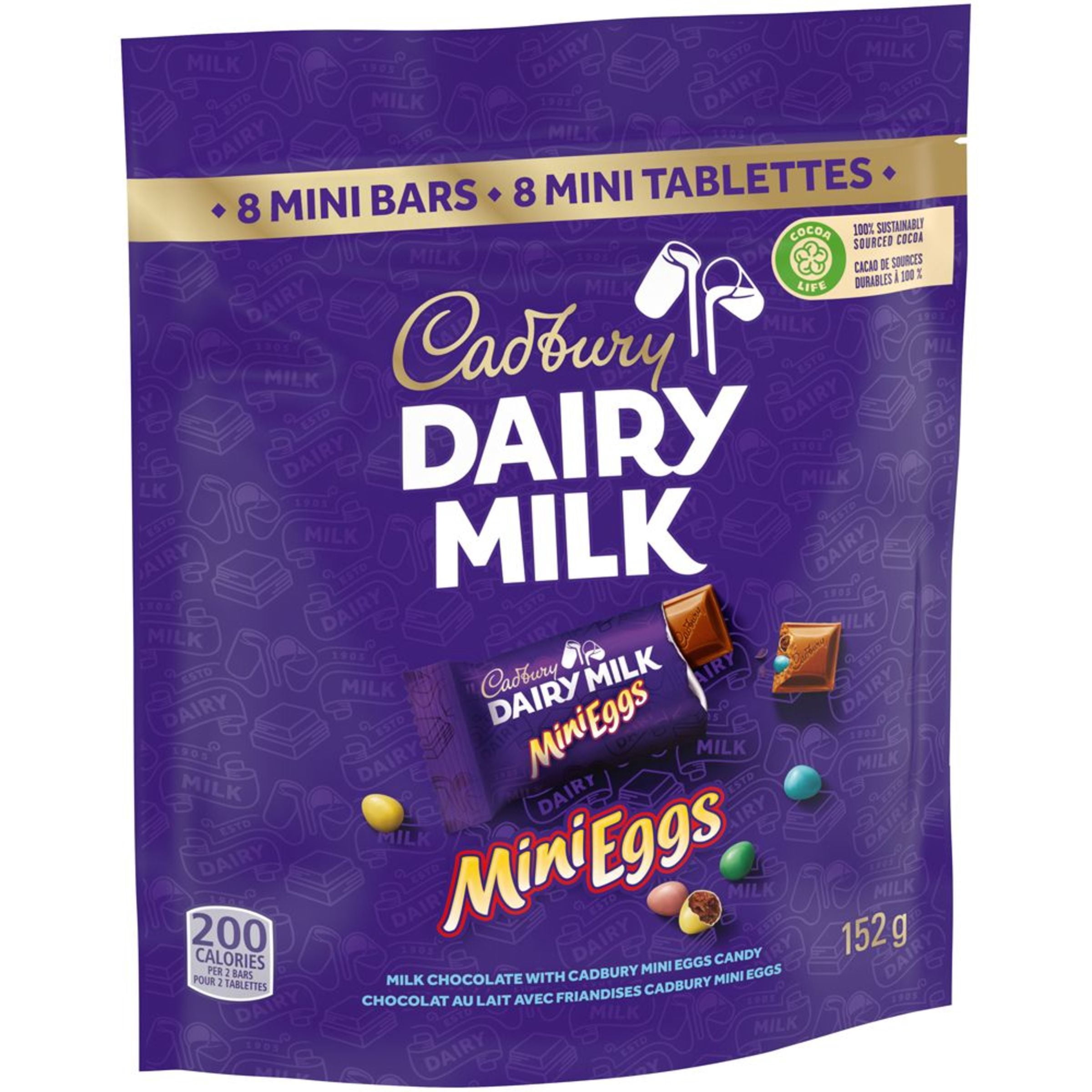 Cadbury Dairy Milk, Mini Eggs, Mini Chocolatey Candy Bars, (8 mini bars)