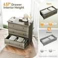 thumbnail image 4 of CZMJY 3 Drawer Dresser with Charging Station, Small Dresser Grey Chest of Drawers, 31.5" W Gray Wood Dressers for Bedroom, Living Room, Hallway, Home Office, 15.75" D x 31.5" W x 31.5" H, 4 of 11