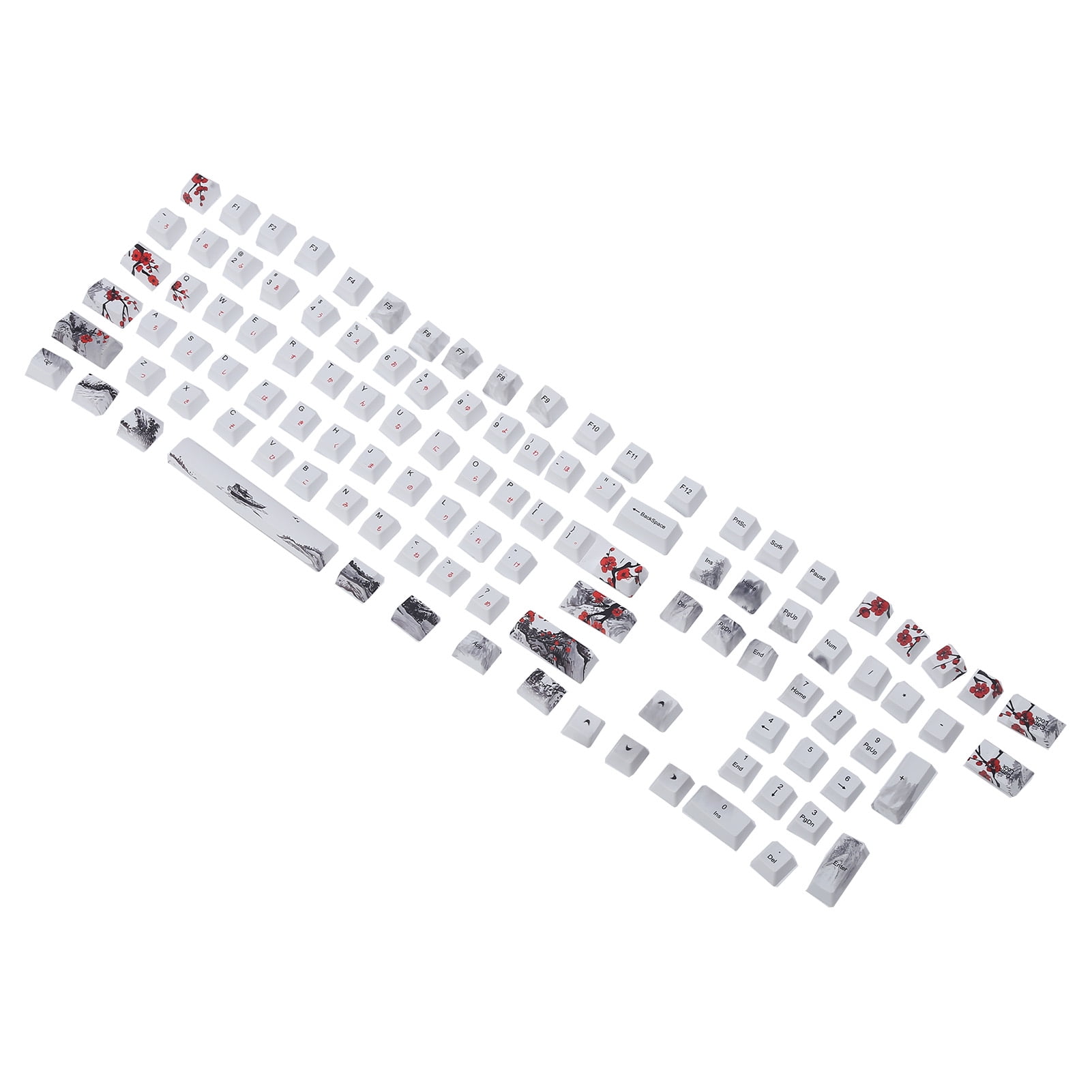 Ymiko Keycaps,Keycaps PBT 5‑Sided Sublimation 110 Keys Keyboard Caps