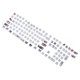 thumbnail image 1 of Teclas PBT de 5 lados con sublimación, 110 teclas, para teclados ópticos mecánicos (inglés y japonés), 1 of 12