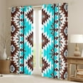 thumbnail image 2 of Manfei Western Retro Aztec Black Out Curtains, Bohemian Hippie Geometric Curtains Pack of 2 (42x63 Each), Teens Kids Adult Bedroom Curtains, Curtains and Drapes Home Decor, 2 of 6