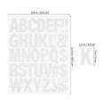 thumbnail image 2 of PEACNNG 10Sheets Iron On Letters For Shirts Vinyl White Alphabet Patches Heat Transfer Fabric, 2 of 8