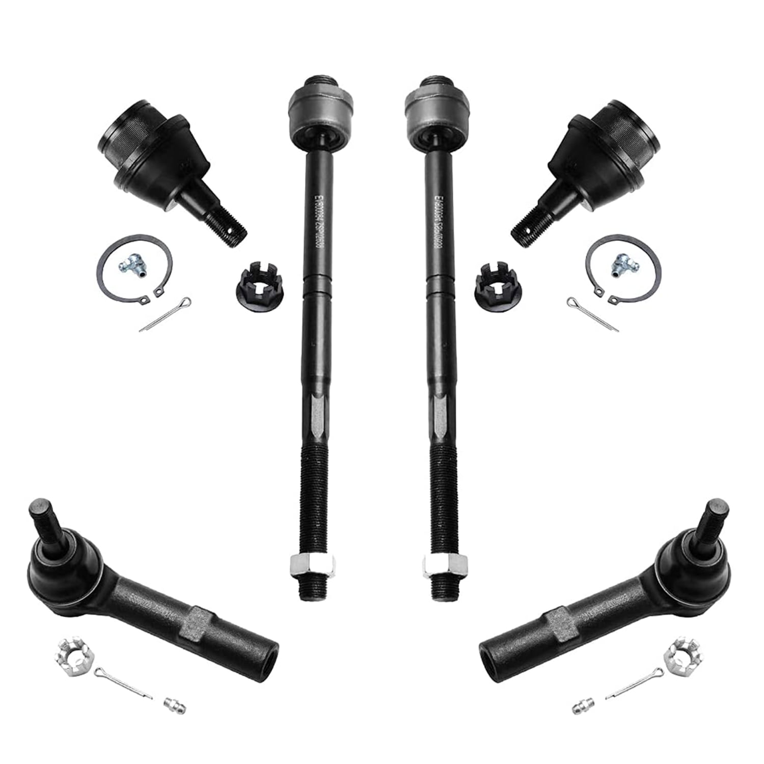Detroit Axle - 4WD Front End Kit for Silverado Sierra 1500 GMC Yukon Chevy Avalanche Tahoe Cadillac Escalade ESV, Upper Control Arms Tie Rods Lower Ball Joints CV Axles Wheel Hubs Replacement