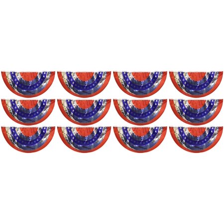 Set of 3 Patriotic 12 ft 8 Flag Banners! 9 Assorted Styles - 3 Different Designs - 12ft Long - Bunting - Perfect for Decorating for 4th of July, Parties, BBQs, and More! (Iridescent Flag)