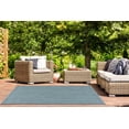 thumbnail image 4 of SAFAVIEH Courtyard Blair Checkered Indoor/Outdoor Area Rug, Turquoise/Light Grey, 5'3" x 7'7", 4 of 14