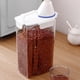 thumbnail image 4 of Recipiente transparente de plástico de 3L para almacenar alimentos • Barril hermético para arroz, avena, cereales, pasta y harina • 12,2x6,02x3,35 in, 4 of 8
