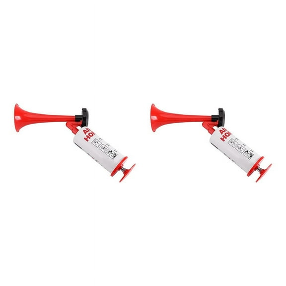 2X Handheld Air Horn, Aluminum ABS Portable Handheld Air Pump Horn, Loud Noise Maker Horn for Sporting Events