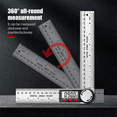 thumbnail image 4 of Digital Display Angle Ruler,2-In-1 Precision Ruler & Digital Angle Finder Protractor, (Stainless Steel-300MM), 4 of 6