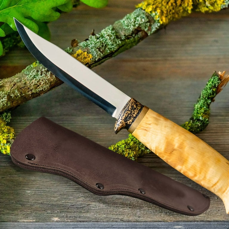 ELW Full Grain Leather Mora Knife Sheath with Belt Loop - Protect Fixed  Blade Knives for Outdoor Hunting, Bushcraft Camping, Hiking, BBQ, & Outdoor  Activities Dark Brown 