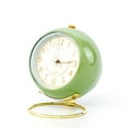 thumbnail image 5 of Small Desk Clocks For Shelf Bedroom Office, Table Alarm Clocks, Gold Vintage Metal Living Room Decor Clock, 5 of 5
