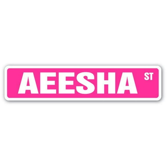 SignMission SS-AEESHA 4 x 18 in. Childrens Name Room Street Sign - Aeesha